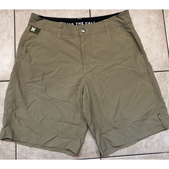 Howler Bros Shorts Mens 34 Beige Tan Horizon Hybrid Nylon Ripstop 9” Hiking - Picture 1 of 6